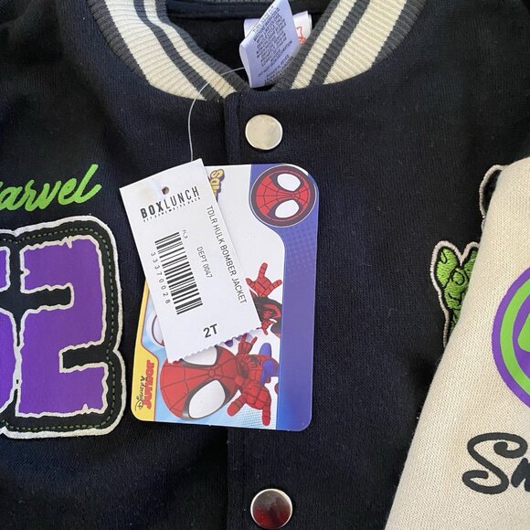 Marvel The Hulk Toddler Bomber Jacket Size 2T New - Picture 10 of 10